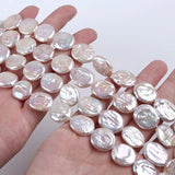 14-15mm Freshwater Pearl Coin Shape for DIY Jewelry Necklace