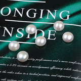14-15mm High Natural Button Shape Freshwater Pearl In Pair