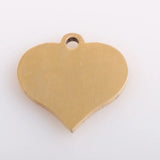 Personalized Heart Charm Necklace Stainless Steel 14*15mm