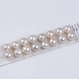14-15mm Natural Round Freshwater Pearls No Hole for Jewelry Making