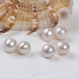 14-15mm Natural Round Freshwater Pearls No Hole for Jewelry Making