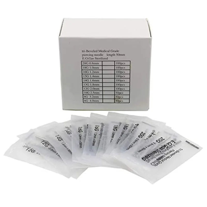 Disposable Piercing Needles Stainless Steel Body Piercings Tool