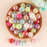14/16MM AB Transparent Crackle Round Acrylic Beads For Jewelry Making