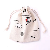 Sailboat Cotton Line Drawstring Pouches Candy Favor Holder