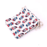 5pcs/lot Cotton Bags Drawstring Earrings Jewelry Packaging Pouches