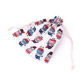 5pcs/lot Cotton Bags Drawstring Earrings Jewelry Packaging Pouches