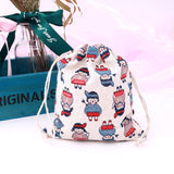 5pcs/lot Cotton Bags Drawstring Earrings Jewelry Packaging Pouches