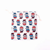 5pcs/lot Cotton Bags Drawstring Earrings Jewelry Packaging Pouches