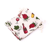 DIY Cotton Burlap Drawstring Bags 5 pcs