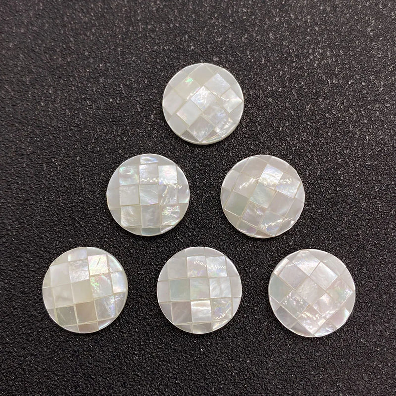 Mother of Pearl Beads Flat Round Coin Shell Pendant Beads for Jewelry Making