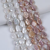 14-17mm Purple Freshwater Coin Pearl Strand for Jewelry Making