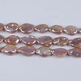 14-17mm Purple Freshwater Coin Pearl Strand for Jewelry Making
