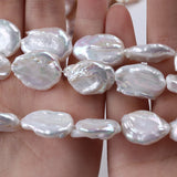14-17mm Purple Freshwater Coin Pearl Strand for Jewelry Making