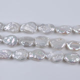 14-17mm Purple Freshwater Coin Pearl Strand for Jewelry Making