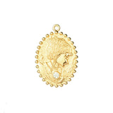 Copper Zircon Girl Shape Charms DIY Jewelry Making Findings
