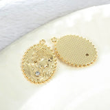 Copper Zircon Girl Shape Charms DIY Jewelry Making Findings