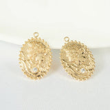 Copper Zircon Girl Shape Charms DIY Jewelry Making Findings