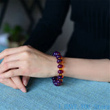 Natural Amber Bracelet Healing Stone Beads Stretch Bangle