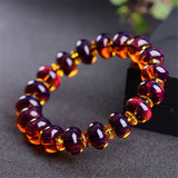 Natural Amber Bracelet Healing Stone Beads Stretch Bangle
