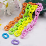 Macaron Acrylic Chain Buckle Bead Open Ring DIY Accessories