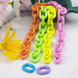 Macaron Acrylic Chain Buckle Bead Open Ring DIY Accessories