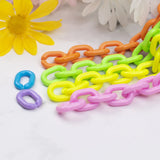 Macaron Acrylic Chain Buckle Bead Open Ring DIY Accessories