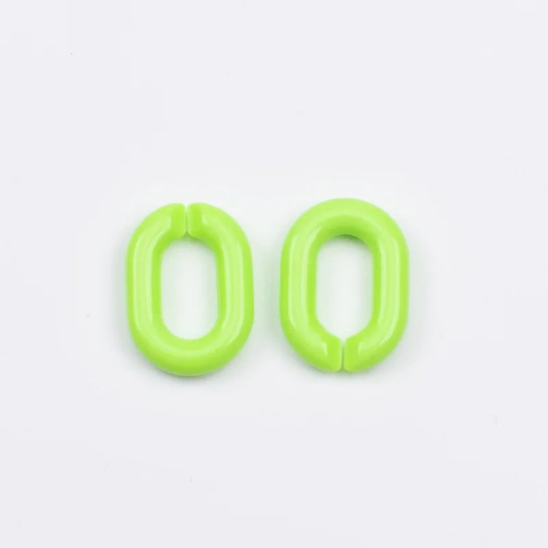 Macaron Acrylic Chain Buckle Bead Open Ring DIY Accessories