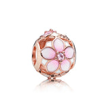 925 Silver Red Crystal Charm Beads Ladies Jewelry
