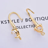20MM Copper Heart Earring Clasps Hooks DIY Jewelry Findings