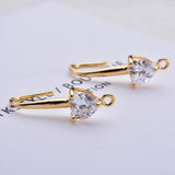 20MM Copper Heart Earring Clasps Hooks DIY Jewelry Findings