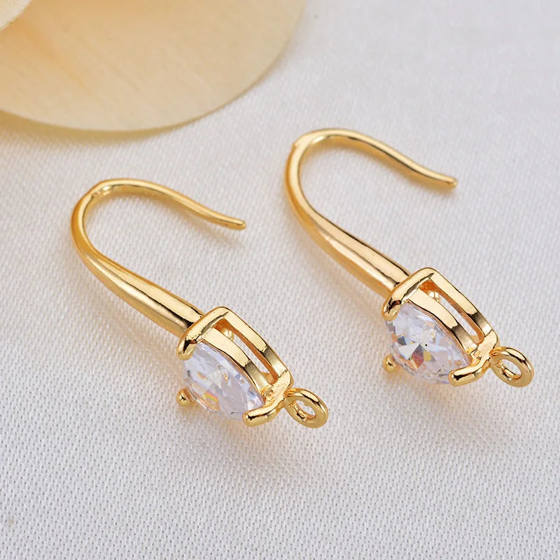 20MM Copper Heart Earring Clasps Hooks DIY Jewelry Findings