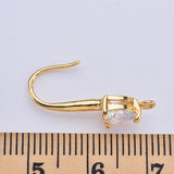 20MM Copper Heart Earring Clasps Hooks DIY Jewelry Findings