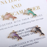 100 Glitter Dolphin Pendant Charms Enamel DIY Jewelry