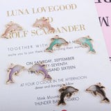 100 Glitter Dolphin Pendant Charms Enamel DIY Jewelry