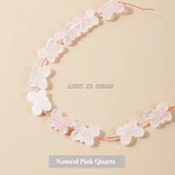 Pink Quartz Green Aventurine Butterfly Crystal Beads for Jewelry Making