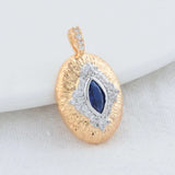 14K Brass Zircon Round Charms Pendants Jewelry Making Supplies
