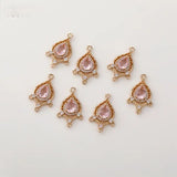 Zircon Micro-Inlaid Water Drop Tassel Pendant for DIY Ear Jewelry