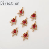 Zircon Micro-Inlaid Water Drop Tassel Pendant for DIY Ear Jewelry