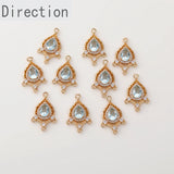 Zircon Micro-Inlaid Water Drop Tassel Pendant for DIY Ear Jewelry