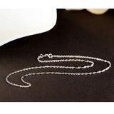 925 Sterling Silver Water Wave Chain Necklace Women Kids Girls 35cm-80cm