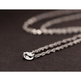 925 Sterling Silver Water Wave Chain Necklace Women Kids Girls 35cm-80cm