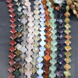 14*6MM Natural Stone Clover Leaf Shape Faceted Beads
