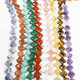14*6MM Natural Stone Clover Leaf Shape Faceted Beads