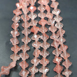 14*6MM Natural Stone Clover Leaf Shape Faceted Beads