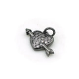 Micro Pave Clear CZ Charm for Bracelets Necklaces