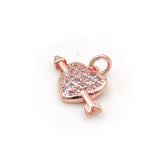 Micro Pave Clear CZ Charm for Bracelets Necklaces
