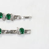 AAA+ 925 Silver Wedding Jewelry Green Gemstone Bead Bracelet For Women
