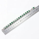 AAA+ 925 Silver Wedding Jewelry Green Gemstone Bead Bracelet For Women