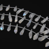 Colorful Rough Quartz Nugget Point Beads