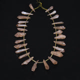 Colorful Rough Quartz Nugget Point Beads
